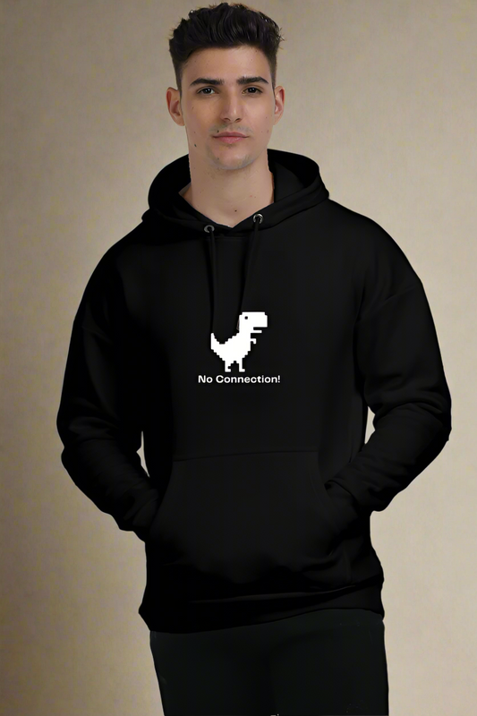 Black and White Premium Dino Oversized Hooded